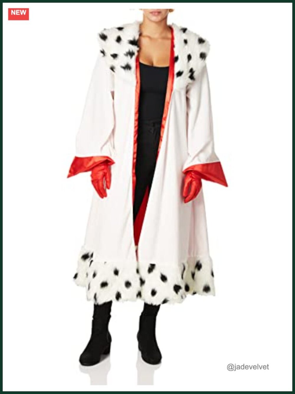 Disney Cruella De Vil Coat & Gloves Costume Set